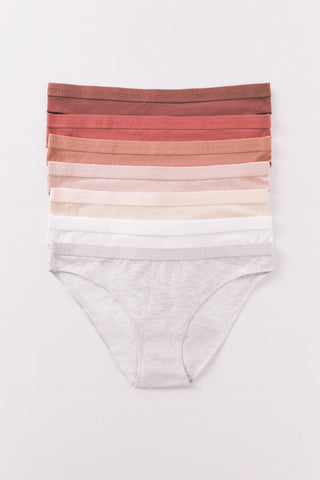 Paquete de 7 Bragas con Logo de Algodón