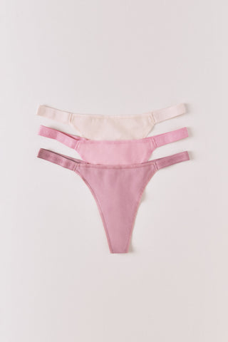 Paquete de 3 Bragas Brasileñas con Logo