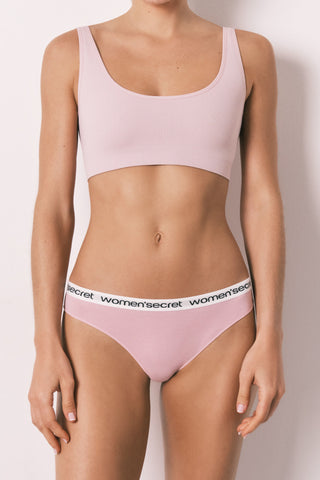 Paquete de 7 Bragas con Logo de Algodón