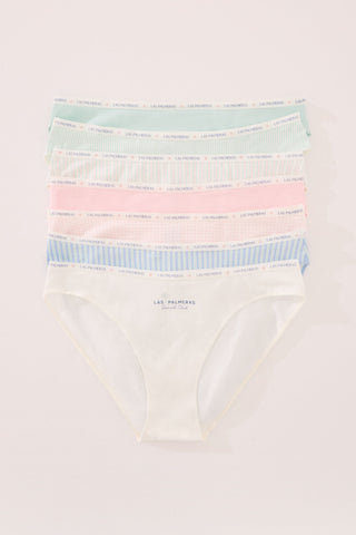 Paquete de 7 Bragas de Algodón con Estampado