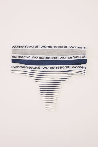 Paquete de 3 Bragas de Algodón con Estampado