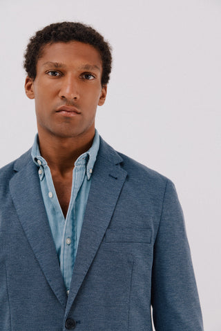 Blazer Regular Fit con Bolsillos Delanteros