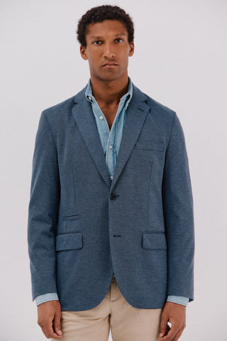 Blazer Regular Fit con Bolsillos Delanteros
