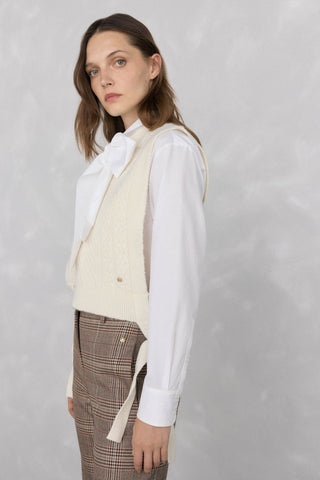 Chaleco de Punto con Detalle Lazadas