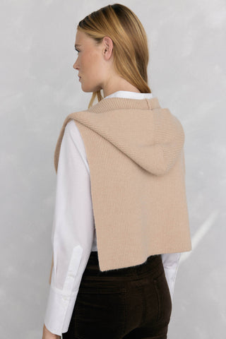 Bufanda con Capucha de Punto Canalé