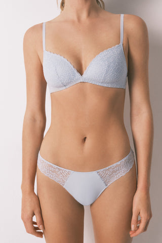 Braga Clásica de Microfibra con Encaje