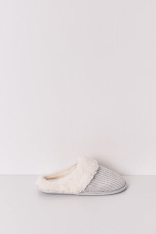 Pantuflas Acanaladas con Detalle de Lúrex