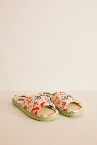 Sandalias Casa Estampado Tropical