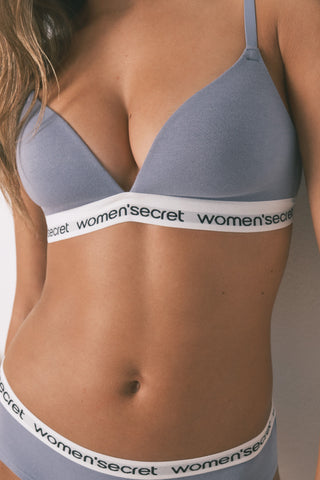 Sujetador Triangular con Relleno  Detalle Logo