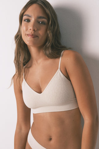 Sujetador sin Costuras Estampado Animal Print