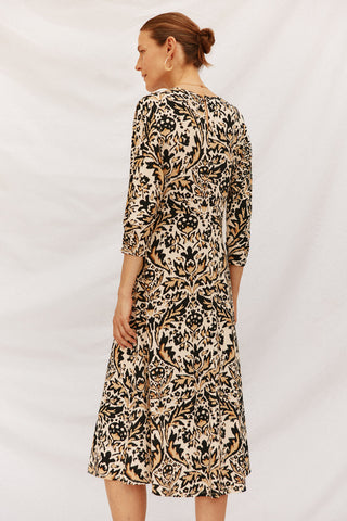 Vestido Midi con Detalle Abertura