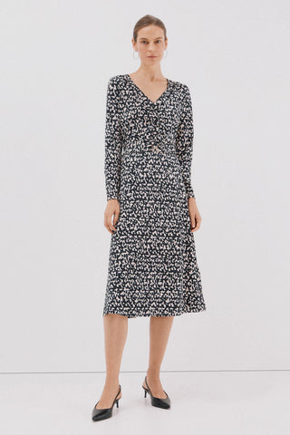 Vestido Detalle Fruncido con Cinturón