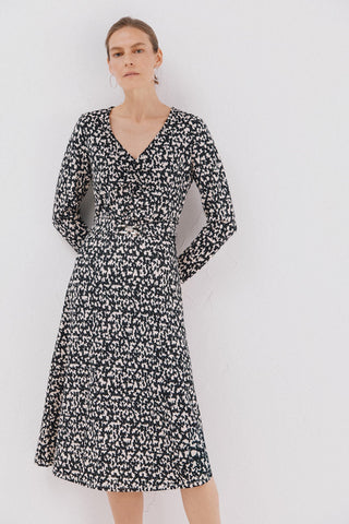 Vestido Detalle Fruncido con Cinturón