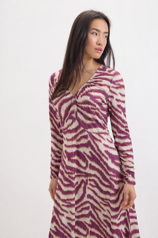 Vestido Manga Larga con Estampado