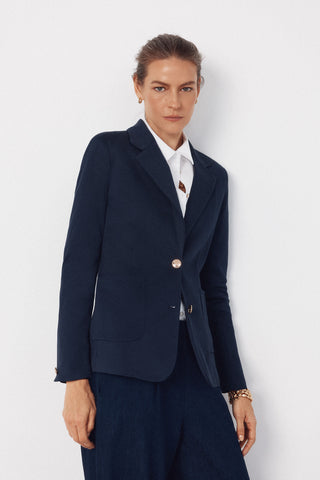 Blazer de Punto con Detalle Botones