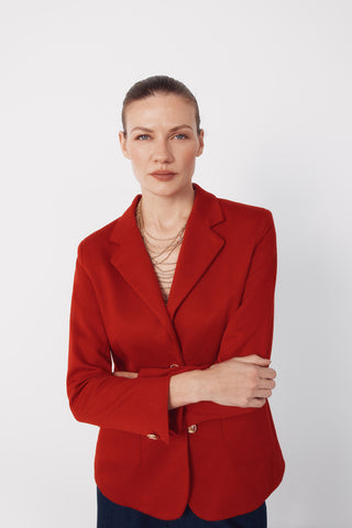 Blazer de Punto con Detalle Botones
