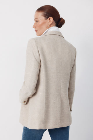 Blazer Larga con Tejido Textura