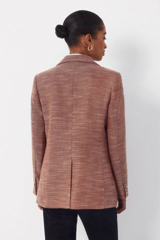Blazer Larga con Tejido Textura