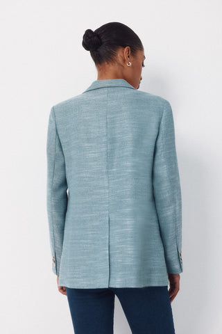 Blazer Larga con Tejido Textura