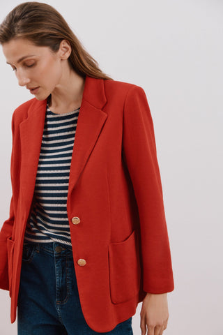 Blazer de Punto con Bolsillos