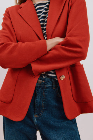 Blazer de Punto con Bolsillos