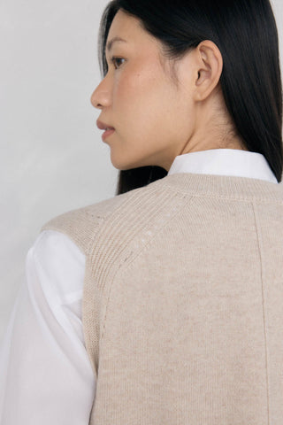 Chaleco de Punto con Tejido Clado