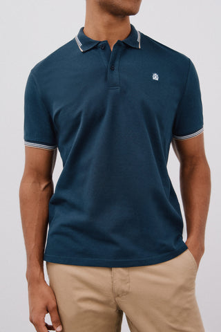 Polo Manga Corta con Logo de Algodón