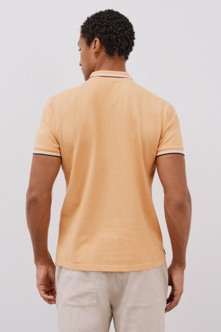 Polo Manga Corta con Logo de Algodón