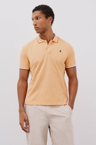 Polo Manga Corta con Logo de Algodón