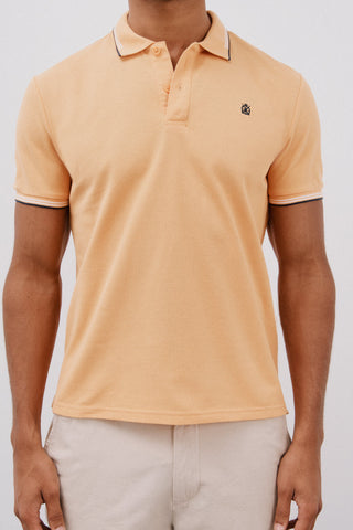 Polo Manga Corta con Logo de Algodón