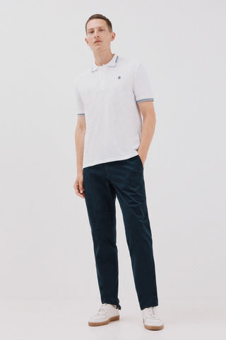 Polo Manga Corta con Logo de Algodón