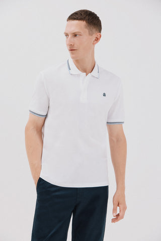 Polo Manga Corta con Logo de Algodón