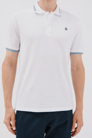 Polo Manga Corta con Logo de Algodón