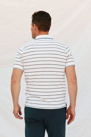 Polo Manga Corta Estampado Rayas