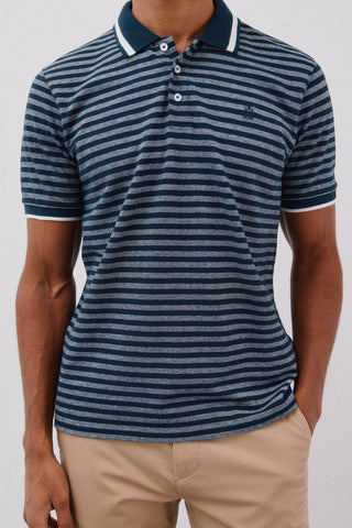 Polo Manga Corta Estampado de Rayas