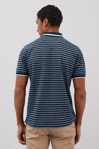 Polo Manga Corta Estampado de Rayas