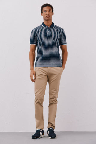 Polo Manga Corta Estampado de Rayas