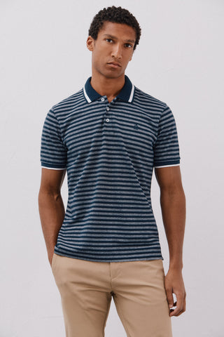 Polo Manga Corta Estampado de Rayas