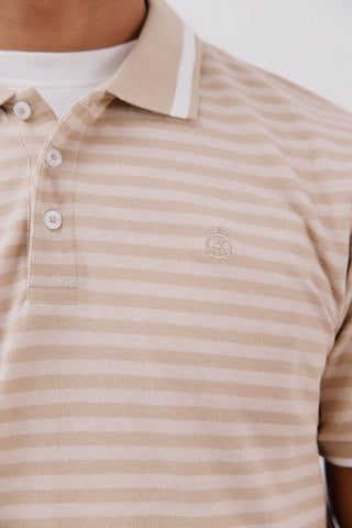 Polo Manga Corta Estampado de Rayas