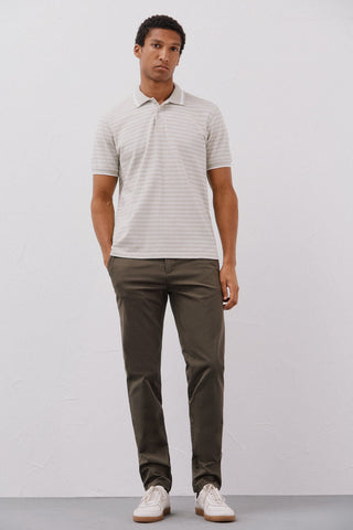 Polo Manga Corta Estampado de Rayas