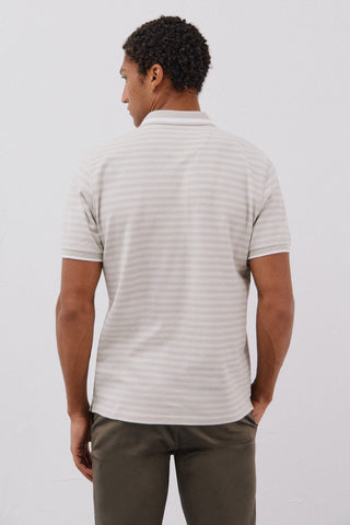 Polo Manga Corta Estampado de Rayas