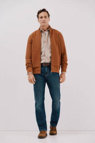 Cárdigan Regular Fit con Cuello Alto