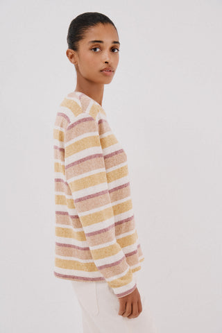 Camiseta Manga Larga con Estampado Rayas