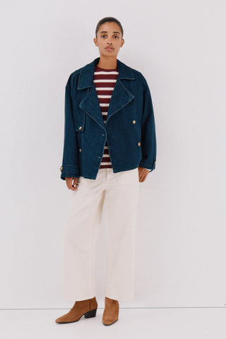 Sudadera Cuello Redondo Estampado Rayas