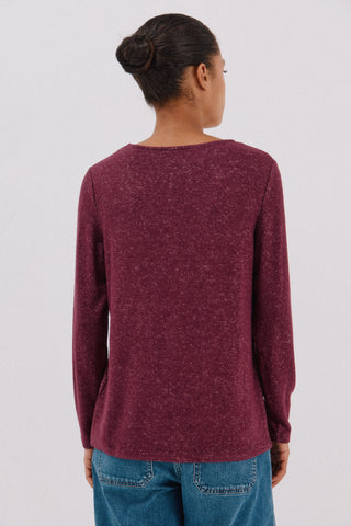 Camiseta Básica Manga Larga Cuello V