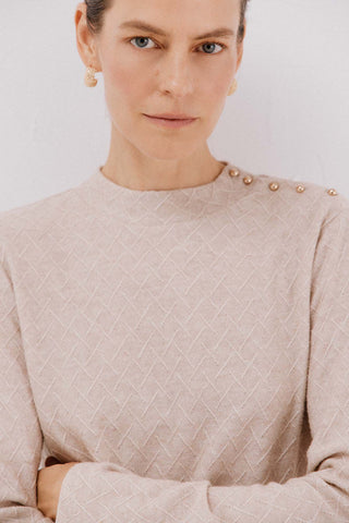 Camiseta Manga Larga con Detalle Botones