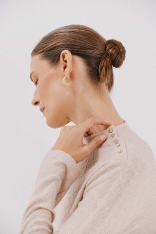 Camiseta Manga Larga con Detalle Botones