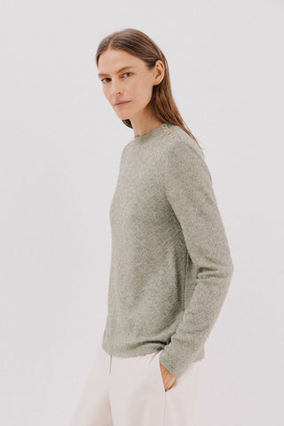 Camiseta Manga Larga con Detalle Botones