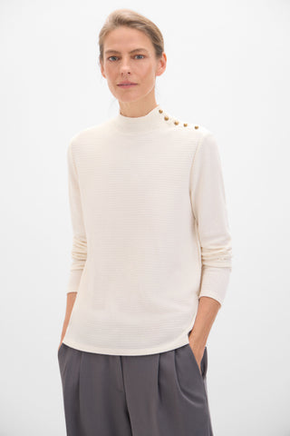 Camiseta Cuello Alto con Botones