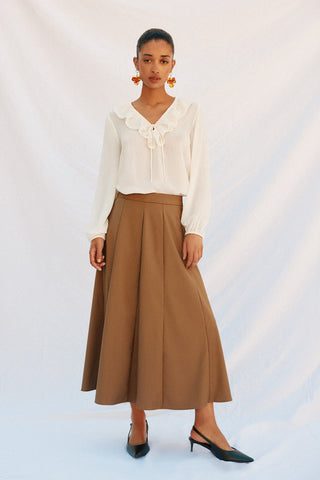 Blusa Manga Larga con Volantes